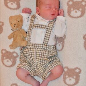 Mayoral plaid outfit 1-2 months